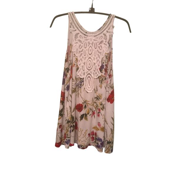 Anthropologie Tops - Anthropologie Akemi Kin Top Womens Sz Medium Floral Crochet Lace Boho Tank
